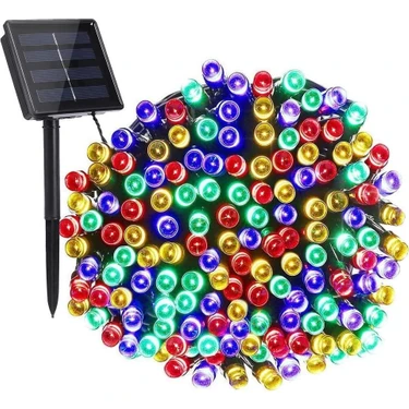 Zigver Solar Güneş Enerjili Dış Bahçe 8 Modlu 10METRE 100 LED Renkli