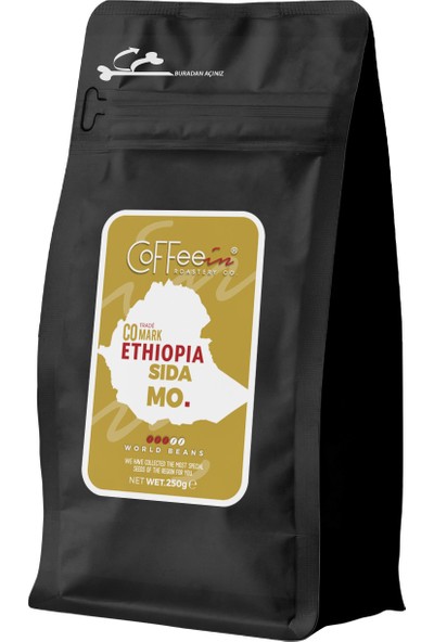 Coffeein Ethiopia Sidamo Yöresel Filtre Kahve 250 gr