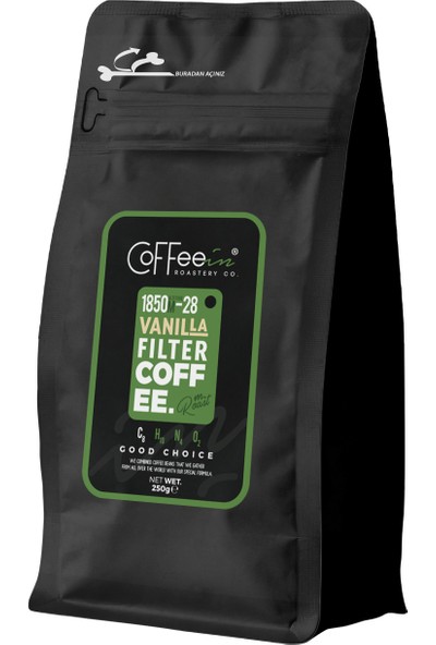 Coffeein Vanilya Aromalı Filtre Kahve 250 gr