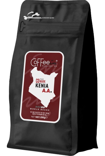 Coffeein Kenia Aa Yöresel Filtre Kahve 250 gr