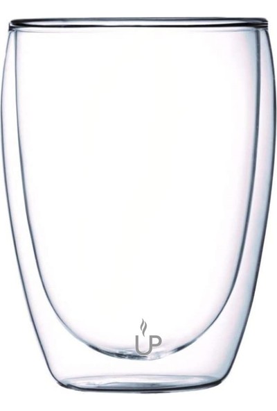 Troy Çift Cidarlı Bardak Double Wall Glass Latte Bardağı 2'li Set 350 ml 12 Oz