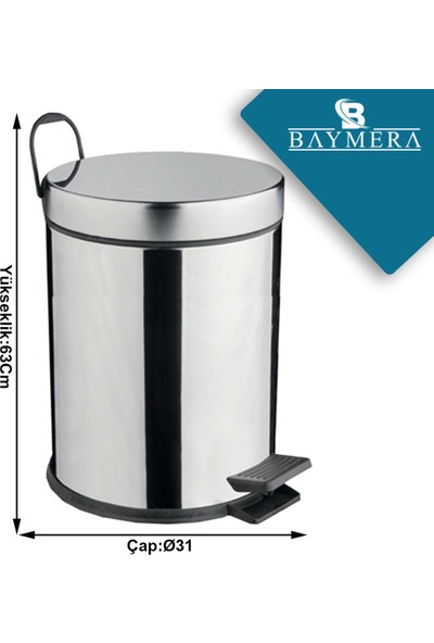 Baymera Pedallı Çöp Kovası 40 lt