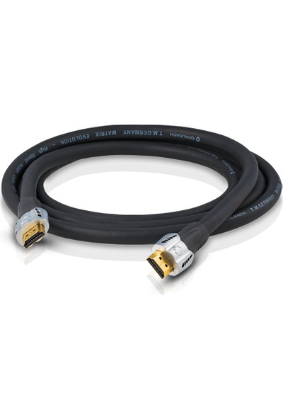 Oehlbach Matrix Evolution Yüksek Hızlı Ethernet Destekli HDMI Kablo (1.2m)
