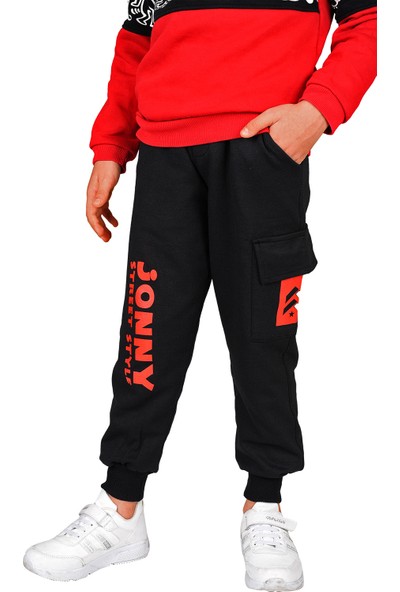 Jonny Kids Siyah Kırmızı Çavuş Modeli