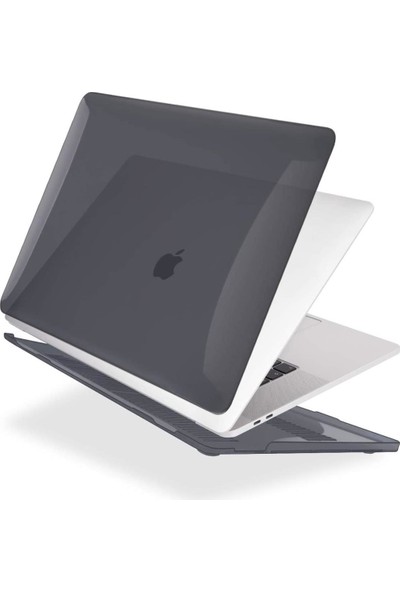 Codegen Apple 13" Macbook Air A1932 A2179 A2337 M1 Kristal Siyah Kılıf Koruyucu + Ekran Filmi