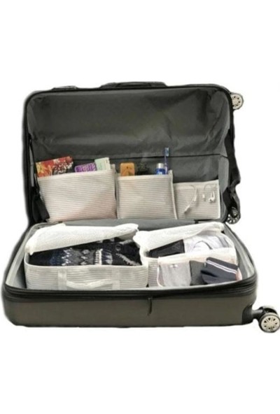 Melekstore Bavul Içi Düzenleyici Valiz Organizer 6 Lı Set - Çizgili