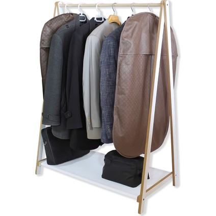 Ayaklı Konfeksiyon Askılık Ahşap Elbise Askılığı Portmanto