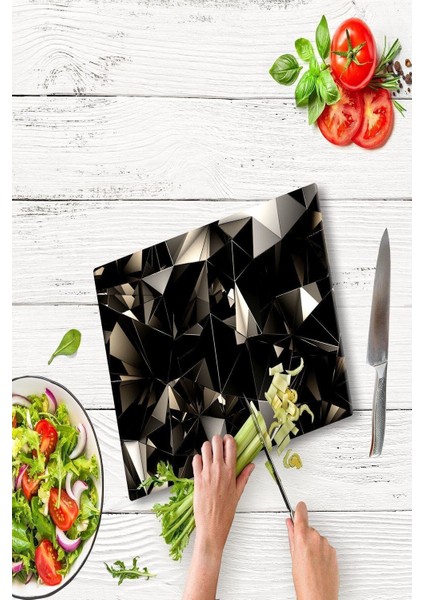 Ayna Cam Kesme Tahtası 30 cm x 40 cm