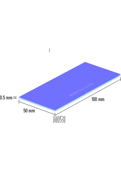 Termal Ped Sogutucu 0.5mm 50MM 100MM 1.3W/MK