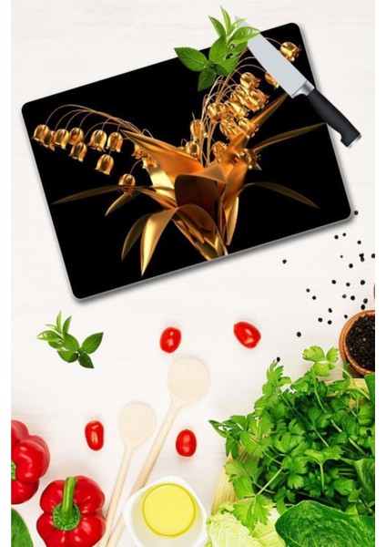 Altın Zambak Cam Kesme Tahtası - Cam Kesme Tablası 30 cm x 40 cm