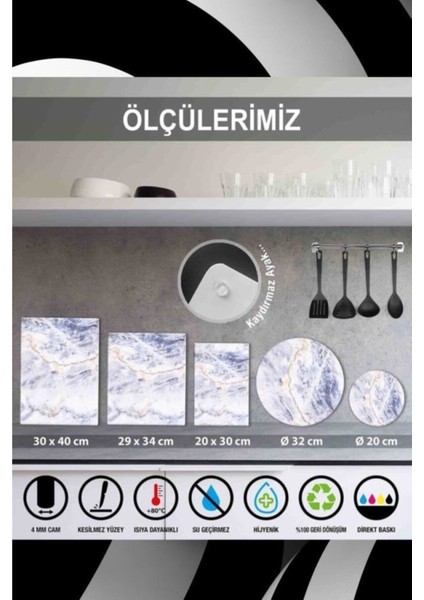 tek Buğday Cam Kesme Tahtası - Cam Kesme Tablası 30 cm x 40 cm modelleri