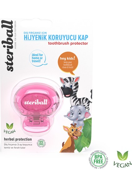 Doğal Çocuk Diş Macunu + Humblebrush Diş Fırçası(Pembe)+Streibal Fırça Kabı(Pembe