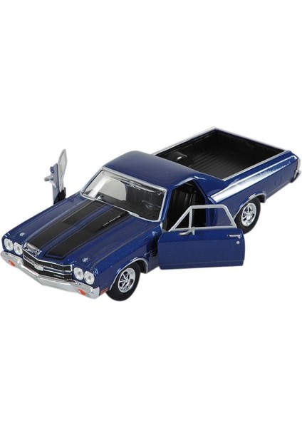 Metal 1970 Chevy El Camino Lacivert 1:24 Ölçek