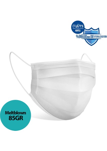 Full Ultrasonik Cerrahi Çocuk Maskesi 3 Katlı Meltblown Kumaş 10'lu - Burun Telli fiyatları