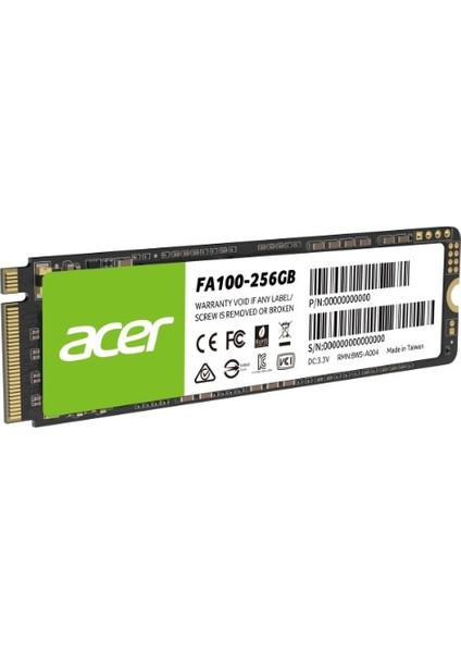 FA100 256GB 300MB-2700MB M.2 PCIE SSD