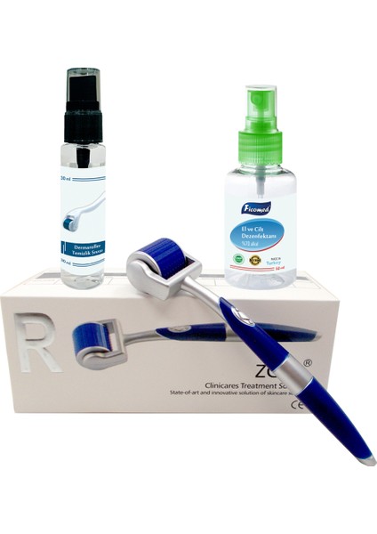 Zgts Blue Dermaroller Titanyum 192 İğneli Derma Roller