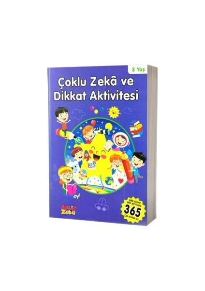 Çoklu Zeka ve Dikkat Aktivitesi 3 Yaş - Mavi Kitap