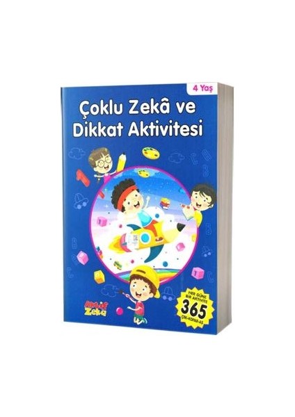 Çoklu Zeka ve Dikkat Aktivitesi 4 Yaş - Mavi Kitap