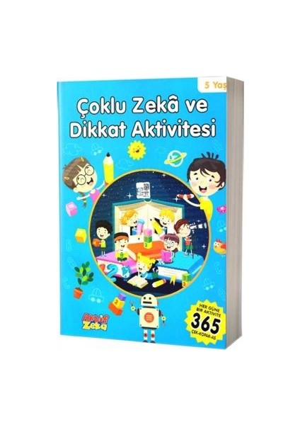 Çoklu Zeka ve Dikkat Aktivitesi 5 Yaş - Mavi Kitap