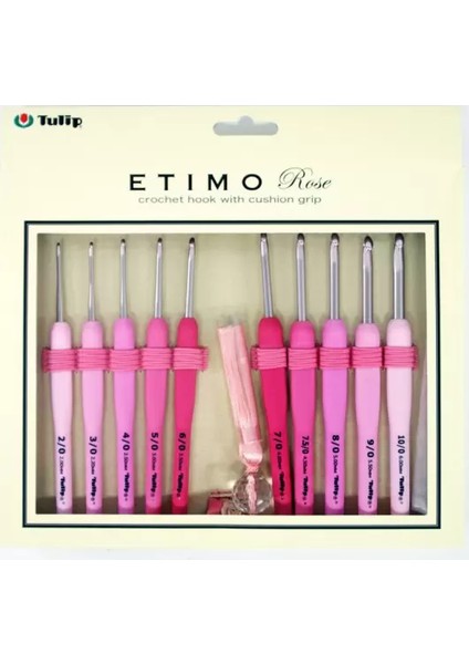 Etimo Rose Yün 10'lu Cüzdanlı Makaslı Tığ Seti