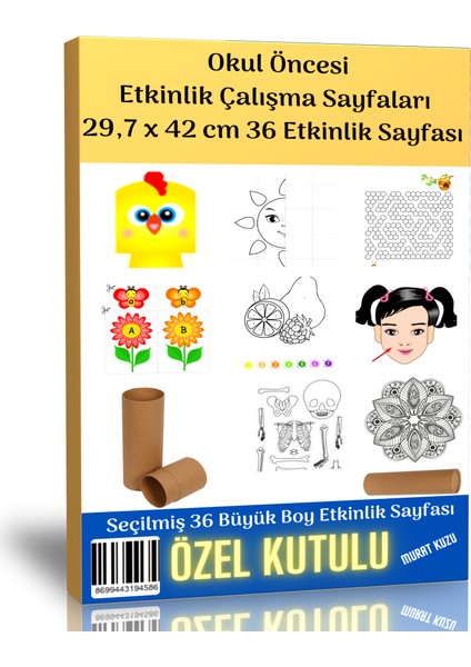 Enine Boyuna Eğitim Okul Öncesi Etkinlik Çalışma Sayfaları (36 Seçilmiş Poster)