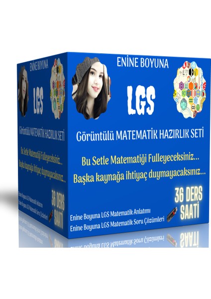 Enine Boyuna LGS Görüntülü Matematik Eğitim Seti (38 Saat Özel Anlatım)