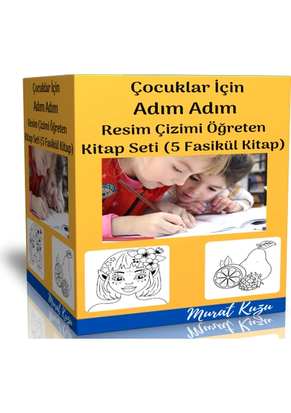 Çocuklar Için Adım Adım Resim Çizimi Öğreten Kitap Seti (5 Fasikül Kitap)