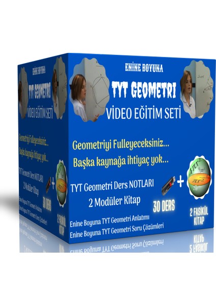 Enine Boyuna Geometri Ful Hazırlık Seti (36 Ders - 2 Fasikül Kitap)