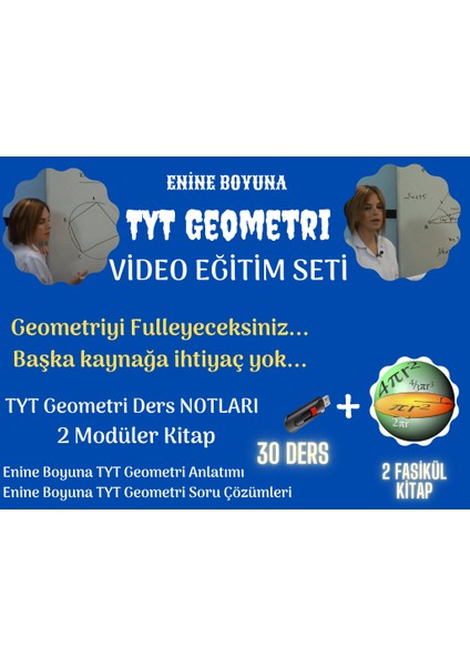 Enine Boyuna Geometri Ful Hazırlık Seti (36 Ders - 2 Fasikül Kitap)