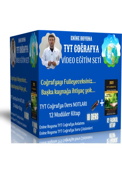 TYT 2025 Enine Boyuna Coğrafya Modüler Kitap Seti (8 Kitap - Ders Videoları)