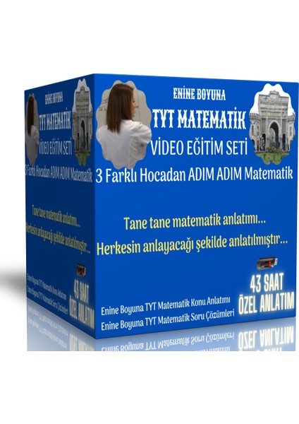 Enine Boyuna TYT Matematik Video Eğitim Seti (3 Farklı Hocadan 43 Saat Anlatım)