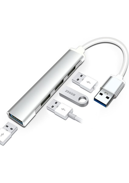 TYPE-C Hub 4 Port USB Çevirici Adaptör