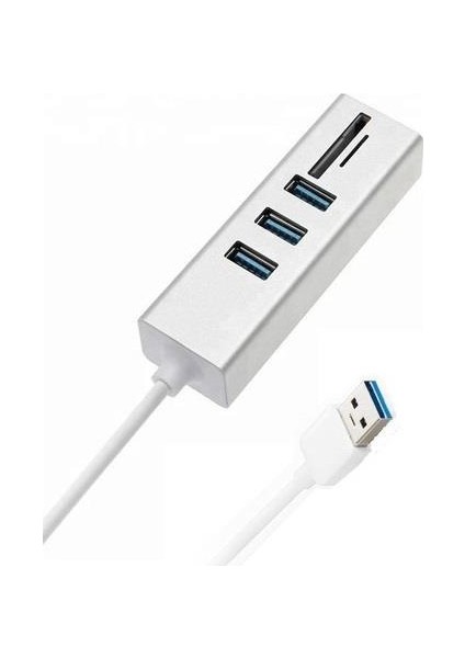 5in1 USB To 3x USB 3.0 Sd Tf Kart Okuyucu Adaptör