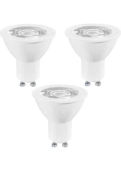 5-50W Sarı Işık 3000K GU10 LED Spot Ampul 3 Adet