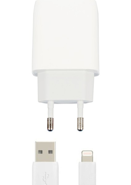 Apple iPhone Uyumlu 7 Plus Şarj Aleti NEW-C72 2.1A Hızlı Lightning Şarj Cihazı