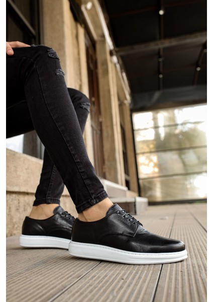 12chekich Chekich CH003 Bt Hakiki Deri Erkek Ayakkabı Siyah fırsatları