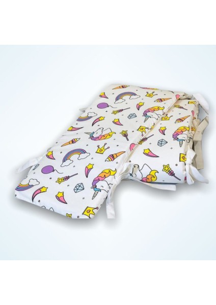 Bebek Çocuk Beşik Kenar Koruma 100X200 Beşik Için (4 Parça) Bariyer Bumper Unicorn Desen modelleri