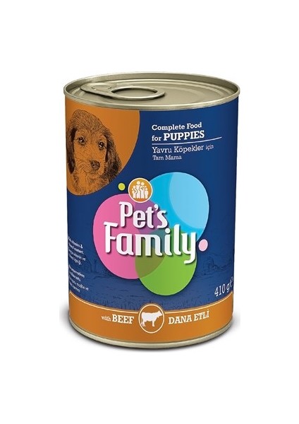 Pets Family Dana Etli Konserve Yavru Köpek Maması 24X410 gr