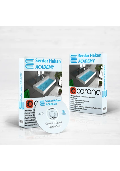 Serdar Hakan Academy 3ds Max 2021 ve Corona Render 5 Temel Eğitim Seti + Texture Arşivi