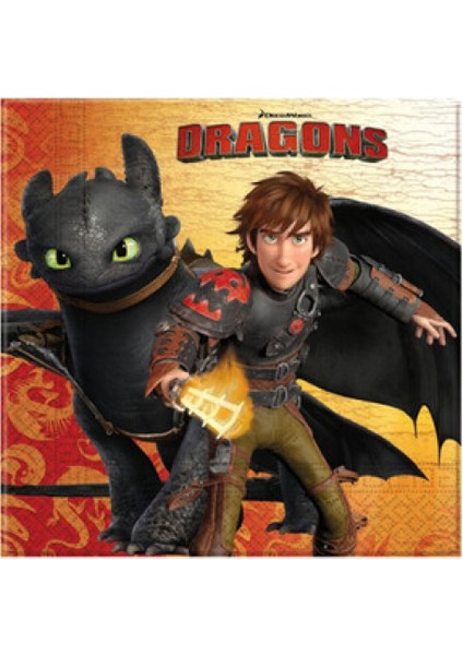 Kağıt Peçete Dragons 33X33 cm Pk:20