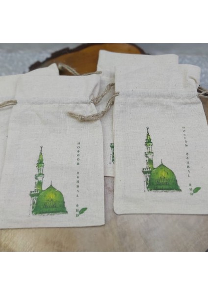 30 Adet Amerikan Bezi Kumaş Keten Kese 9X13 cm Logo Baskılı Kese modelleri