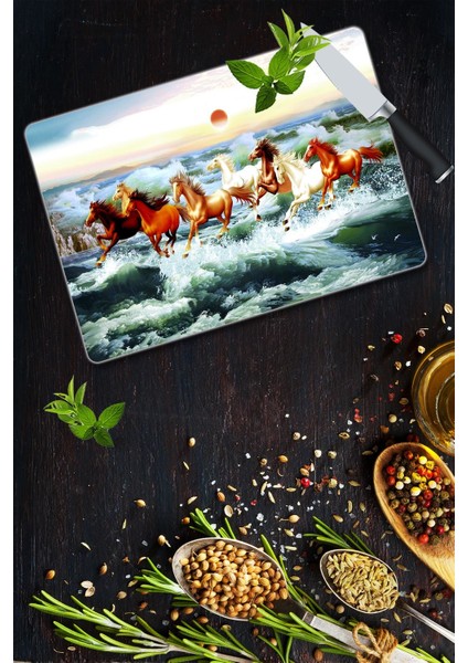 30x40 cm Model 158 Desenli Cam Kesim Tablası