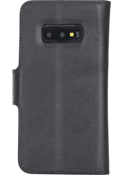 Samsung Galaxy S10E Siyah Deri Cüzdan Telefon Kılıfı