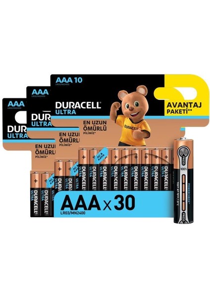 Ultra Alkalin Aaa Ince Kalem Piller 30'lu