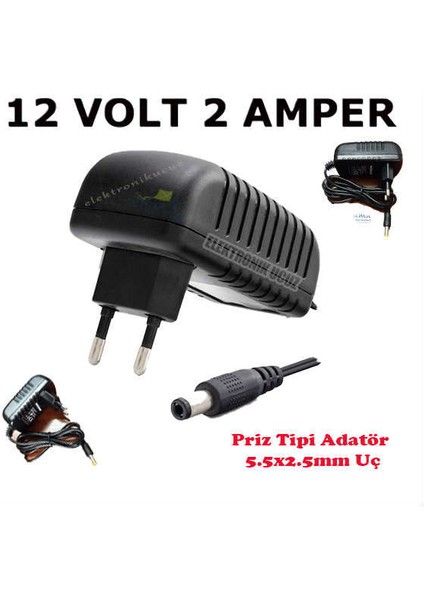 12V 2 Amper Adaptör Priz Tipi