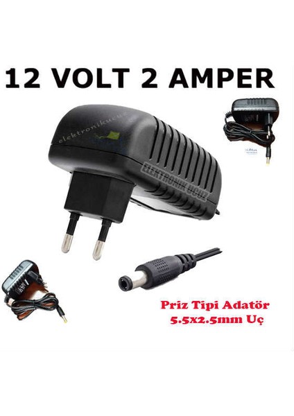 PowerLux Kamera Dvr Adaptörü 12V 2A Ac Dc 12V2A 12V 2 Amper 12V 2AH Adaptör DJ152-01