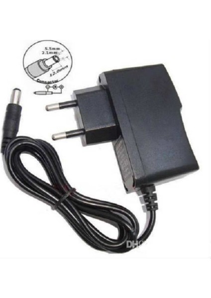 12V 1 Amper Adaptör 12V 1Amper 12V 1 A LED -Modem-Mini Uydu Adaptörü Slim Adaptör Şarj Için 12V 1A Adaptör