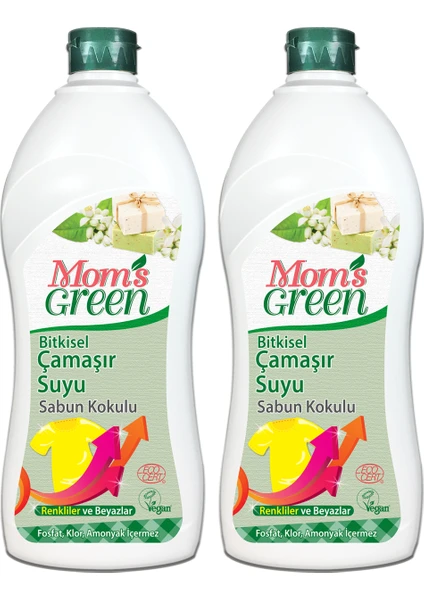 2'li Set Mom's Green Bitkisel Çamaşır Suyu Sabun Kokulu