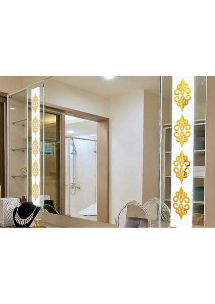 Ps Stickers Dekor Süs Bordür Gold 20 ADET  Pleksi Dekoratif Bordür  7*7cm