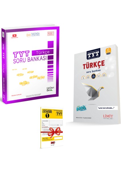 TYT Türkçe Soru Bankası ve Limit Yayınları TYT Türkçe Soru Bankası Seti + Deneme